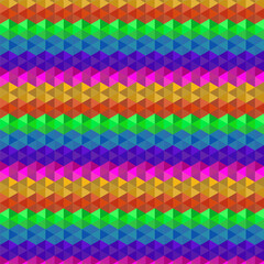 Abstract bright rainbow colored background with triangular shapes. Vector illustration