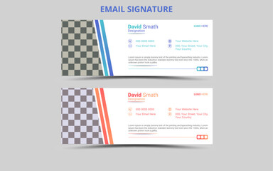 Vector Corporate Modern Email Signature Design Template. 