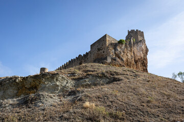 Fototapeta na wymiar the medieval castle of Frías town, Las Merindades, province of Burgos, Castile and León, Spain
