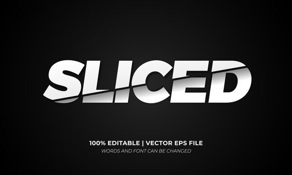 Sliced Cutout Paper Editable Text Effect, Editable Font Style Vector