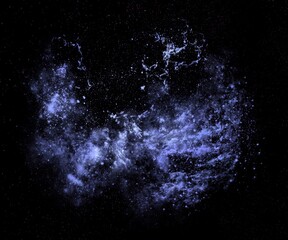 Science Fiction Universe Filled With Stars, Clouds, Night Sky, Nebula And Galaxy