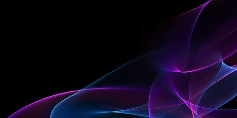 Abstract colorful wave dark background