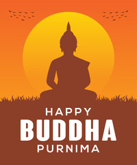 Happy vesak day illustration, Happy Buddha Purnima,Guru Purnima