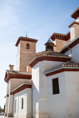 Fototapeta premium the picturesque Albaicin district in Granada on a sunny summer afternoon. Andalusia Spain.