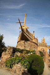  Colomares castle in Benalmadena, dedicated of Christopher Columbus - Spain