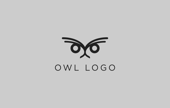 owl logo design, vector
