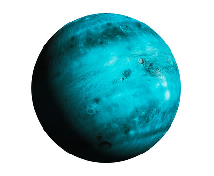 Uranus in transparent background. Generative AI.