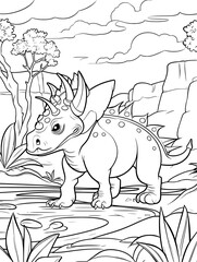 dinosaur coloring book for kids © Michal Sarna