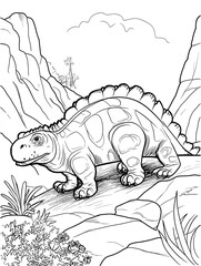 dinosaur coloring book for kids © Michal Sarna