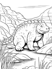 dinosaur coloring book for kids © Michal Sarna
