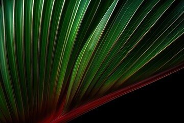 Hyper-Realistic Backlit Palm Leaves in High Resolution
