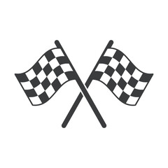 Racing Finish Flag Isolated Vector Icon