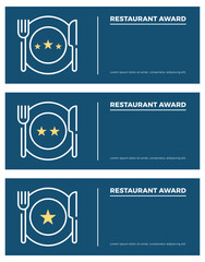Restaurant Rating Stars, Prize Vector Label Set