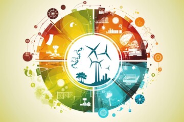 A banner design for green energy concept