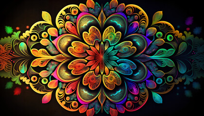 pretty pattern with acid colors