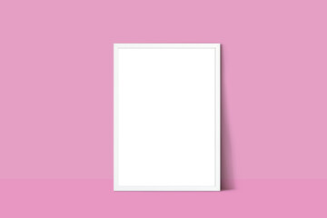 Frame mockup and pink background