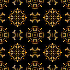 Vintage ornament seamless pattern. Floral background. Vector illustration.