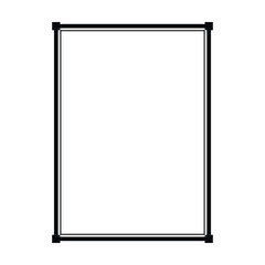 Frame border shape icon for decorative vintage doodle element for design in vector illustration