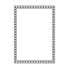 Frame border shape icon for decorative vintage doodle element for design in vector illustration