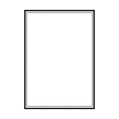 Frame border shape icon for decorative vintage doodle element for design in vector illustration