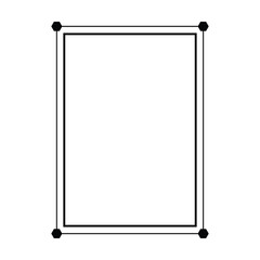 Frame border shape icon for decorative vintage doodle element for design in vector illustration