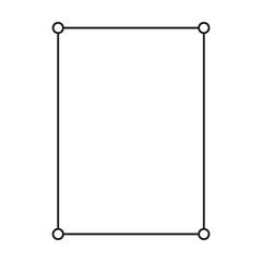 Frame border shape icon for decorative vintage doodle element for design in vector illustration
