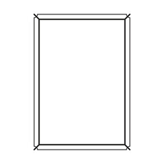 Frame border shape icon for decorative vintage doodle element for design in vector illustration