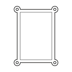 Frame border shape icon for decorative vintage doodle element for design in vector illustration