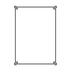 Frame border shape icon for decorative vintage doodle element for design in vector illustration