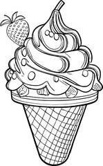 Strawberry Ice Cream Cone