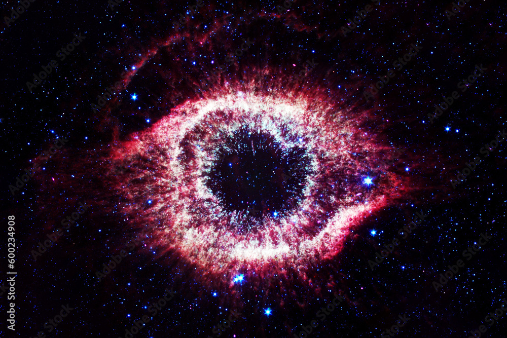 Canvas Prints a beautiful galaxy of unusual shape. elements of this image furnished nasa.