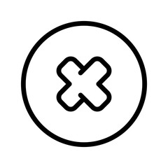 Cross icon. sign for mobile concept and web design. vector illustration