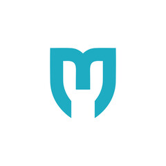 Modern creative letter M logotype Abstract business logo Creative dynamic logo type Connection symbol