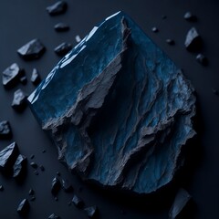 Dark Blue Quartz Stone - AI Generated