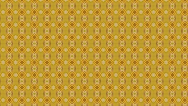 Bright background with repeating geometric pattern in flashing motion. Design. Mosaic geometric pattern changes in pulsating flow. Geometric mosaic pattern pulsates and changes