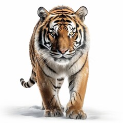 Fototapeta na wymiar Tiger isolated on white background (Generative AI)
