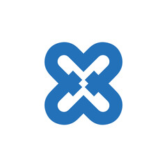 Vector icon 4 corners luck symbol good deeds logo