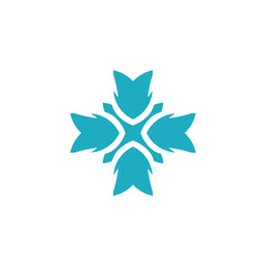 Vector icon simple logo with pointed corners