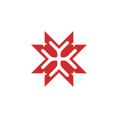 Vector icon simple logo with pointed corners