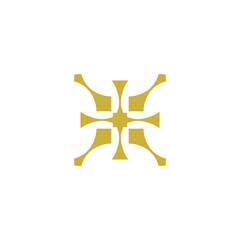 Vector icon simple logo with pointed corners