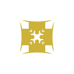 Vector icon simple logo with pointed corners