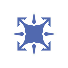 Fototapeta premium Vector icon simple logo with pointed corners