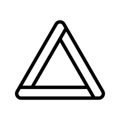 Triangle icon. sign for mobile concept and web design. vector illustration