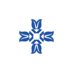 Vector icon simple logo with pointed corners