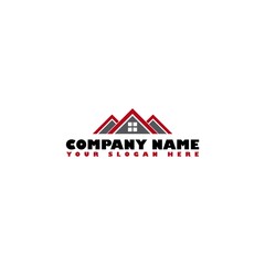 Real estate logo design for business company isolated on white background