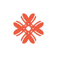 Vector icon simple logo with pointed corners