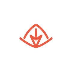 Vector icon simple logo with pointed corners