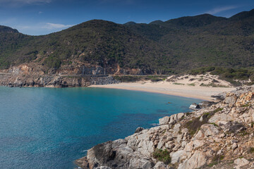 Naklejka premium Bãi Hỏm Beach,natural beach Province of Ninh Thuan,Vietnam, Asia
