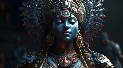 goddess Kali Generative AI - obrazy, fototapety, plakaty
