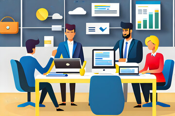 Business concept clipart illustration